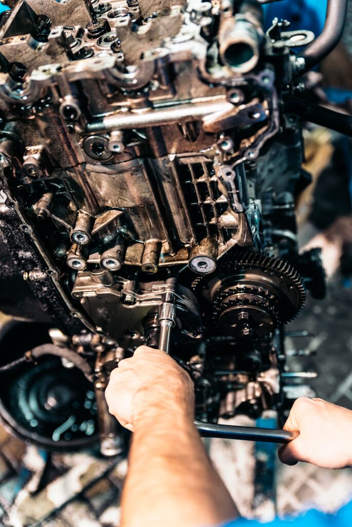 Professional Mechanic Repairing Car.